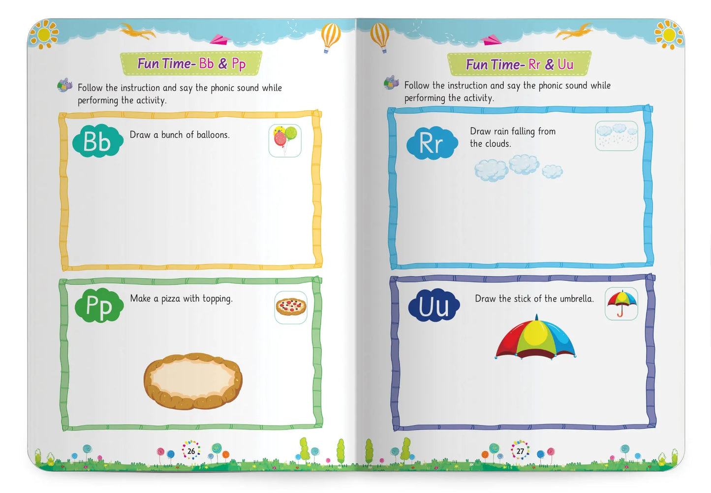 Lil Legends Incredible Phonics Level 1 Main Book Part 2 for Kids | Letter Sounds, Tracing, Writing, Word Recognition and Fun Activities | Phonics Workbook | For Nursery/LKG | Age 3-5 