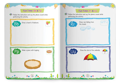 Lil Legends Incredible Phonics Level 1 Main Book Part 2 for Kids | Letter Sounds, Tracing, Writing, Word Recognition and Fun Activities | Phonics Workbook | For Nursery/LKG | Age 3-5 