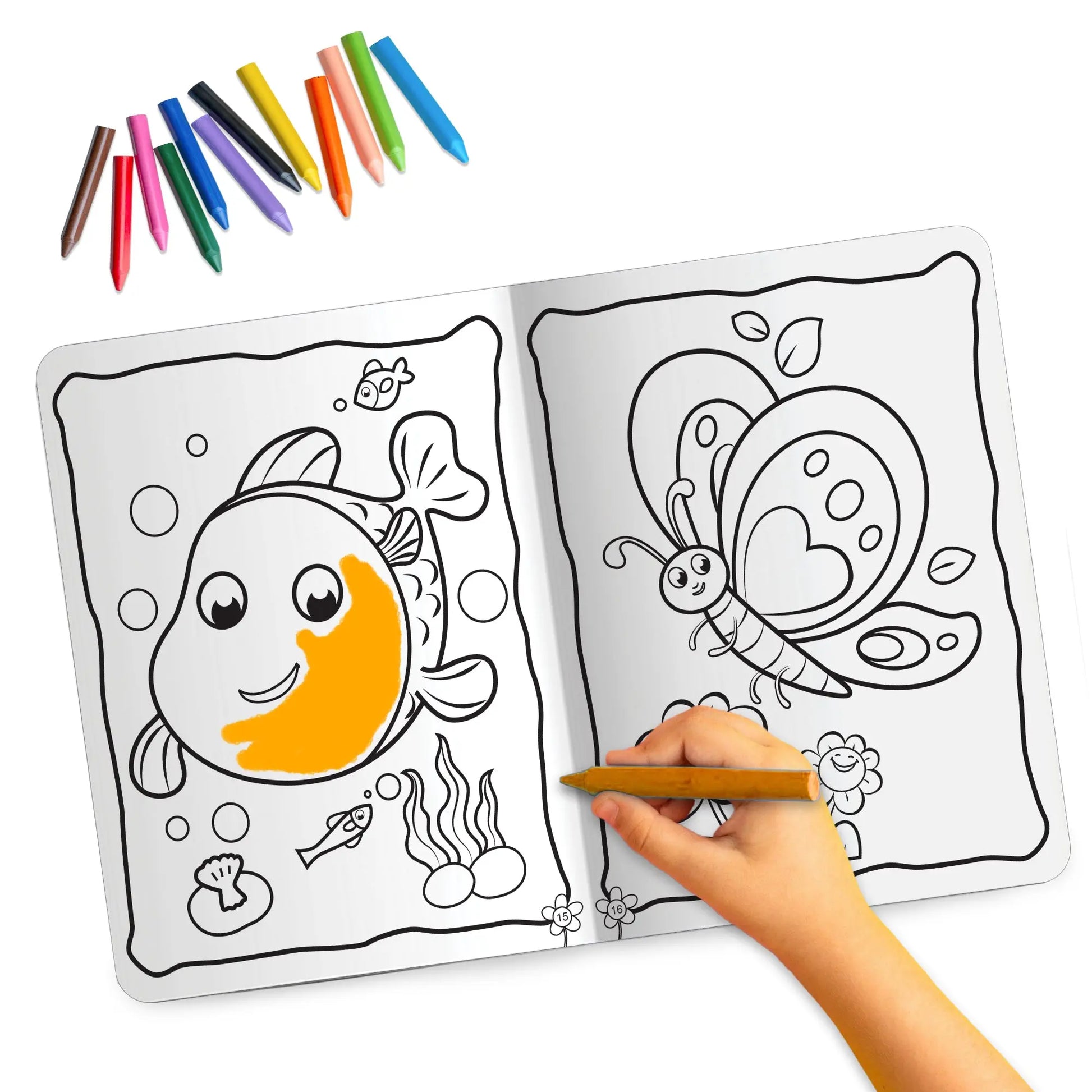 Lil Legends Book Of Crayon Colouring for Kids | Builds Focus, Creativity and Colour Recognition | Colouring Activity Book with Detailed Designs | For UKG/Class 1 | Age 5+ 