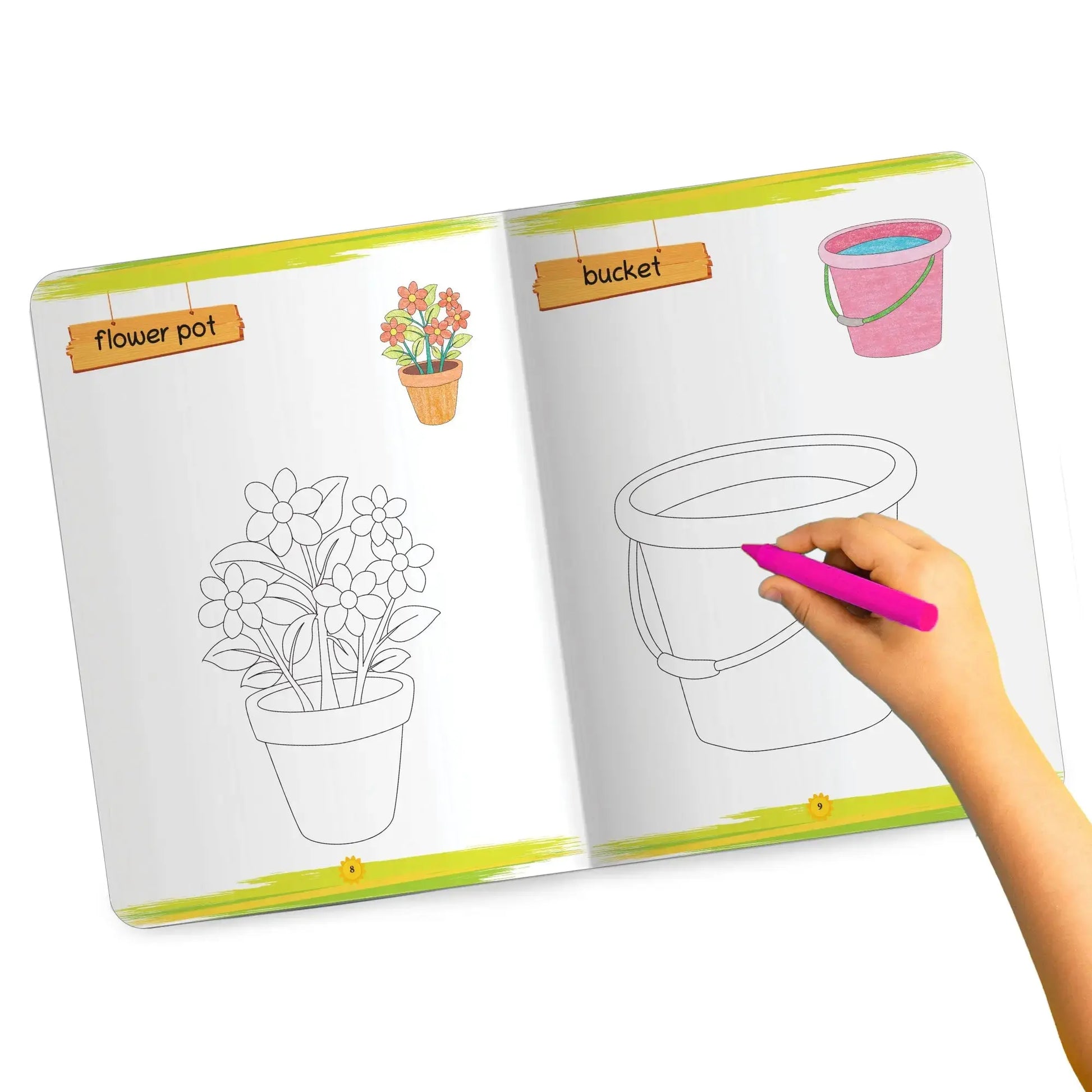 Lil Legends Books Of Copy Colouring Set of 10 Books for Kids | Dinosaurs, Unicorns, Festivals, Community Helpers and More | Fun Activities and Vocabulary Booster | For LKG/UK | Age 3+ 