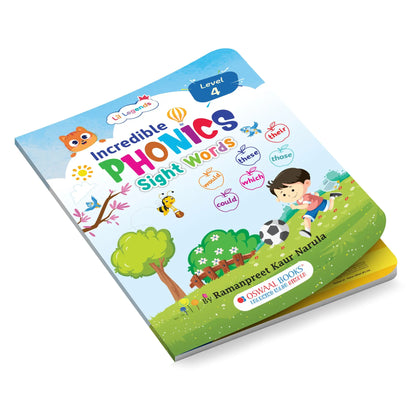 Lil Legends Incredible Phonics Level 4  Main Book and Sight Words Book | Set of 2 Books for Kids | Long Vowels, Complex Blends and High Frequency Words | For Class 1 and 2 | Age 6-8 