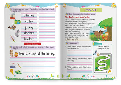 Lil Legends Incredible Phonics Level 4 Main Book for Kids | Long Vowels, Complex Blends, Multi-Syllabic Words | Phonics Reading Book | Advanced Phonics Workbook | For Class 1 and 2 |  Age 6-8 