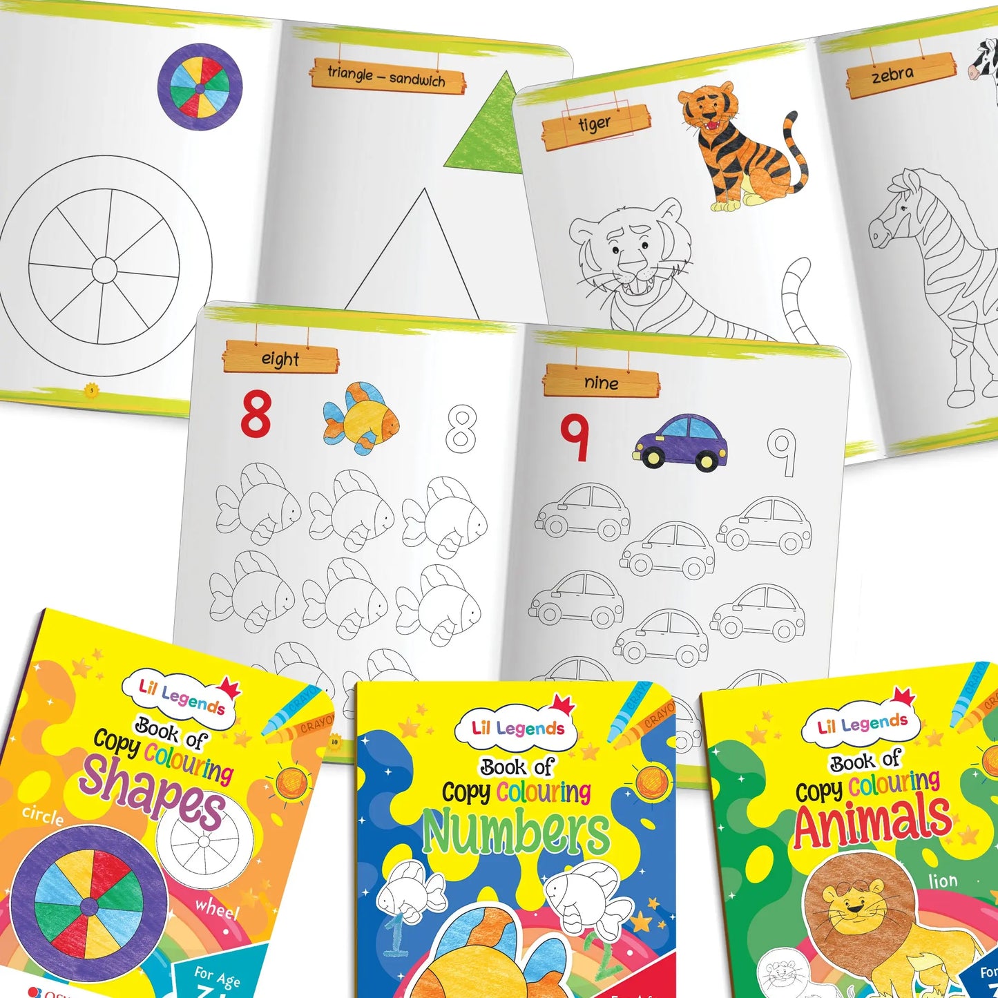 Lil Legends Books Of Copy Colouring Mega Pack of 20 Books for Kids | Alphabet, Numbers, Toys, Fairies and More | Fun Activities and Vocabulary Booster | For Nursery/LKG/UKG | Age 3+| 