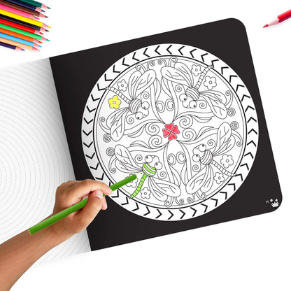 Lil Legends Let's Colour Set of 3 Colouring Books | Toys, Dreams and Nature | Travel-Friendly Hardboard Support | Boosts Focus and Creativity | For UKG/Primary | Age 4+ 