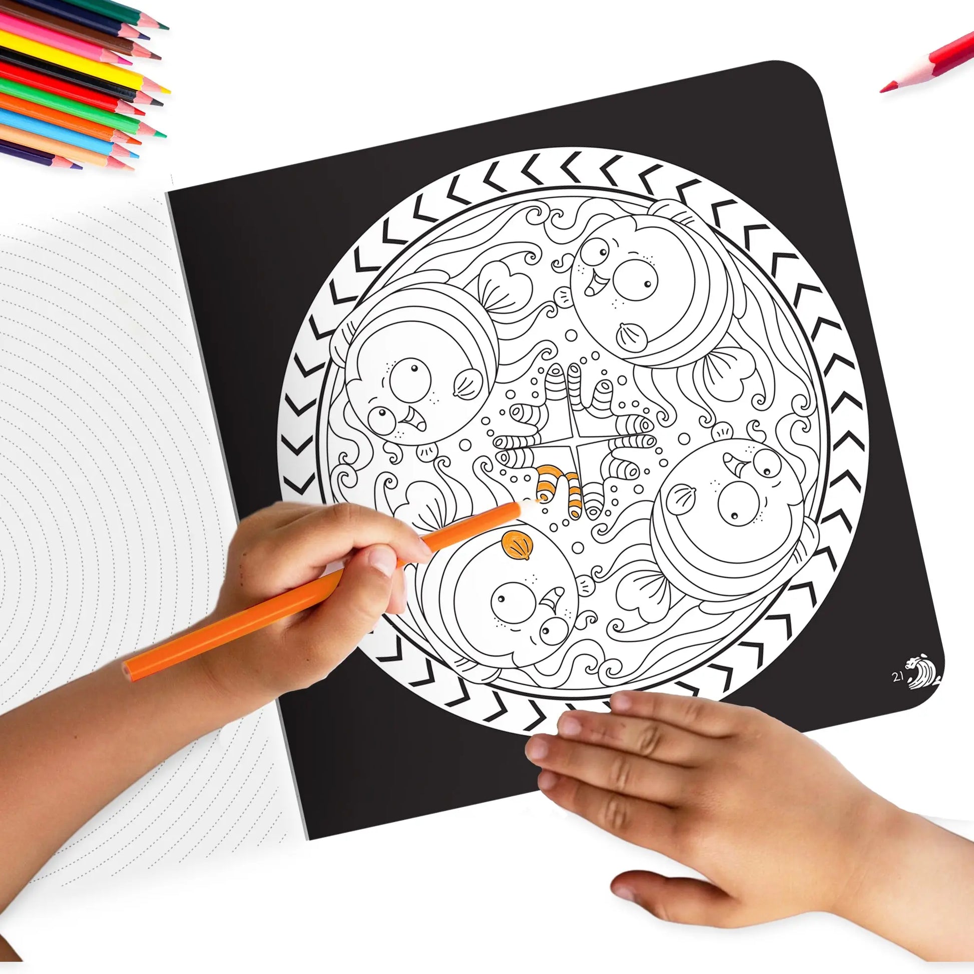 Lil Legends Let's Colour Set of 2 Colouring Books | Nature and Dragons | Travel-Friendly Hardboard Support | Boosts Focus and Creativity | For UKG/Primary | Age 4+ 