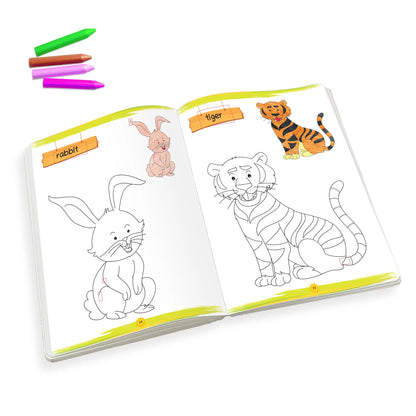 Lil Legends Books of Copy Colouring Set of 5 Books for  Kids | Animals, Alphabets, Vegetables, Flowers and Fruits | Fun Activities and Vocabulary Booster for Kids | For LKG/UKG |  Age 3+ 