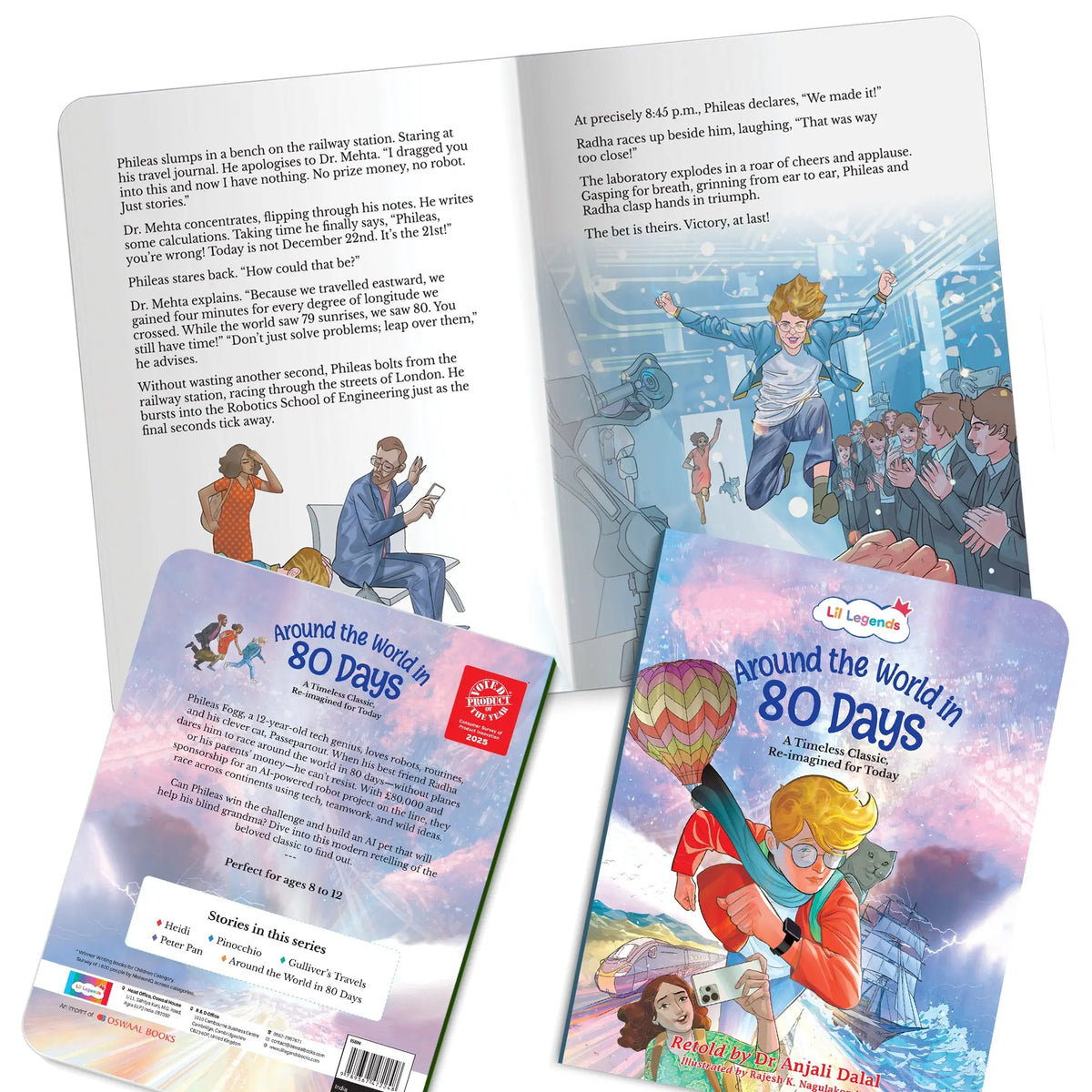 Lil Legends Timeless Classics Re-Imagined for Today  | Set of 3 Story Books | Pinocchio, Around the World in 80 Days and More | Vocabulary, Imagination and Value Booster Stories | For Age 7+ 