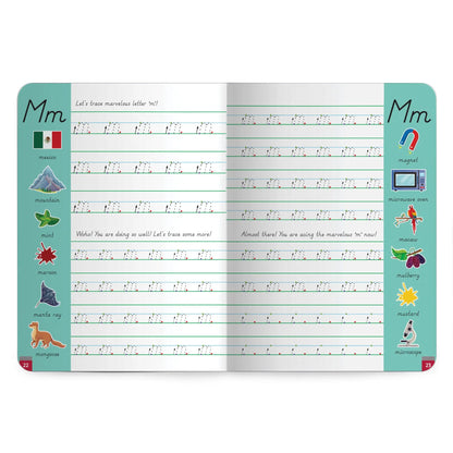 Lil Legends Writing Books Lowercase Tracing and Vocabulary Book Level | 1 New Age Lowercase Writing D'Nealian Style |  Small Letters Practise Workbook | For LKG/UKG | Age 4+ 