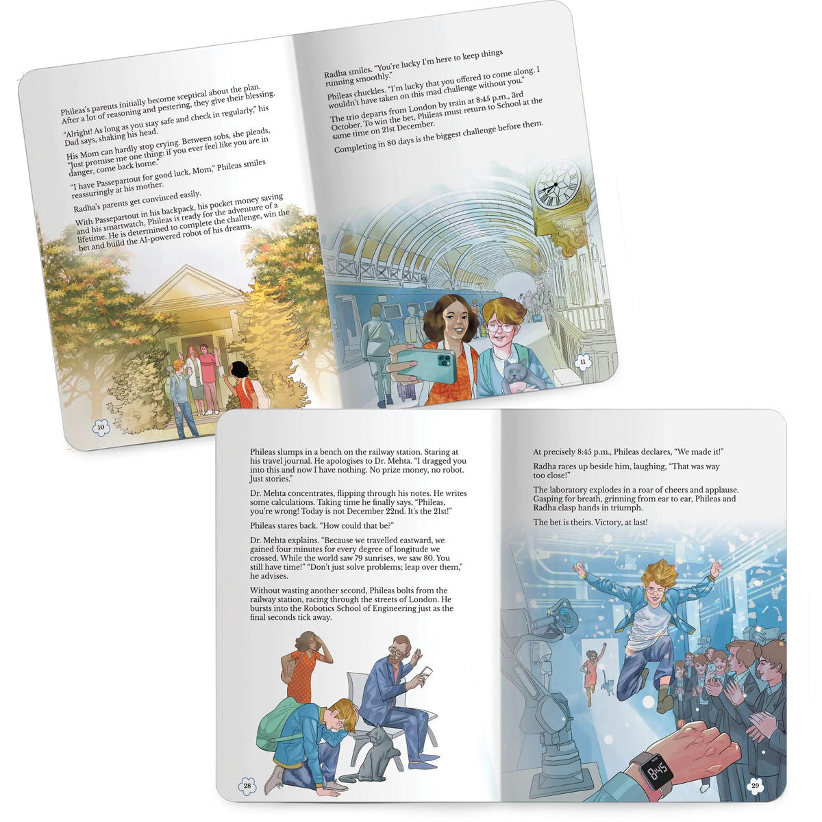 Lil Legends Timeless Classics Re-Imagined for Today | Set of 2 Story Books | Pinocchio and Around the World in 80 Days | Vocabulary, Imagination and Value Booster Stories | For Age 7+ 