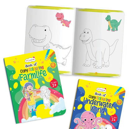 Lil Legends Books Of Copy Colouring Mega Pack of 20 Books for Kids | Alphabet, Numbers, Toys, Fairies and More | Fun Activities and Vocabulary Booster | For Nursery/LKG/UKG | Age 3+| 