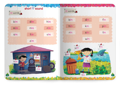 Lil Legends Three Letter Words  A Phonic Reader- CVC Phonics Book for Kids | Letter Sounds, Blending and Word Recognition | Early  Reading Practice Workbook | For Nursery/LKG/UKG |  Age 5+ 