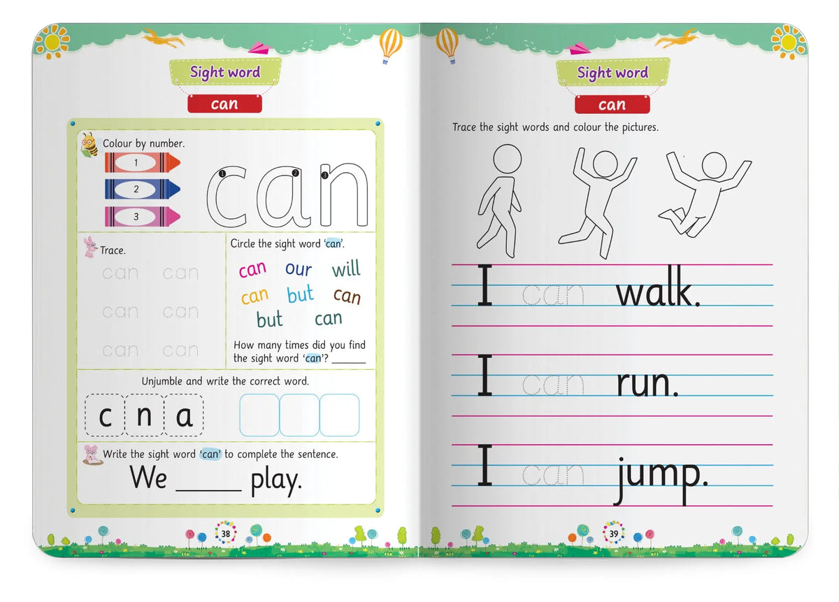 Lil Legends  Incredible Phonics  Level 2 Sight Words Book for Kids | High Frequency Words and Reading Practice | Vocabulary and Activity Book | For UKG and Class 1 | Age 4-6 