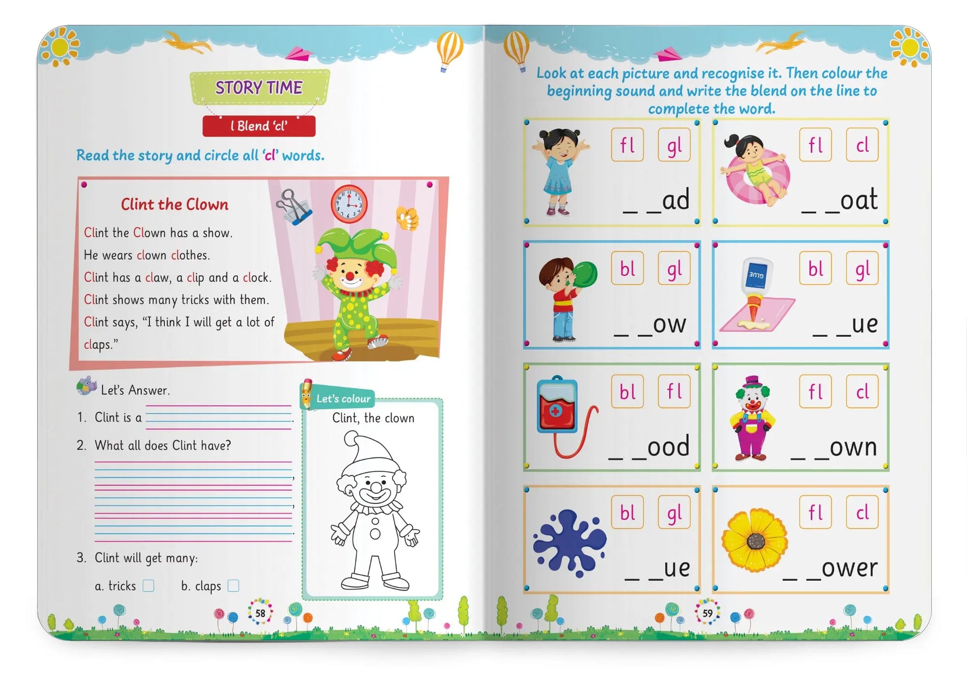 Lil Legends Incredible Phonics Level 3 Main Book for Kids | Digraphs, Consonant Blends and Decodable Stories | Reading Fluency | Advanced Phonics Workbook | For Class 1 and Class 2 | Age 5-7 