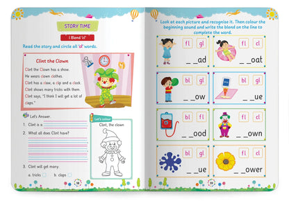 Lil Legends Incredible Phonics Level 3 Main Book for Kids | Digraphs, Consonant Blends and Decodable Stories | Reading Fluency | Advanced Phonics Workbook | For Class 1 and Class 2 | Age 5-7 