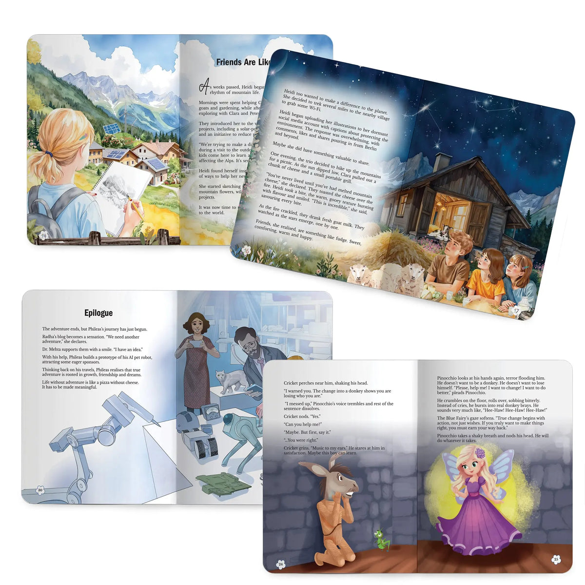 Lil Legends Timeless Classics Re-Imagined for Today | Set of 4 Story Books | Peter Pan, Around the World in 80 Days and More | Vocabulary, Imagination and Value Booster Stories | For Age 7+ 