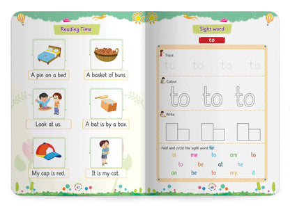 Lil Legends Incredible Phonics Level 1 Sight Words Book for Kids | High Frequency Words and CVC Words | English Reading and Activity Book | For Nursery/LKG |  Age 3-5 