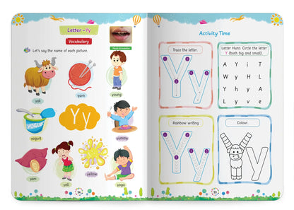 Lil Legends Incredible Phonics Level 1 Part 1 Main Book for Kids | Letter Sounds, Tracing, Writing and Fun Activities | Beginner Phonics Workbook | For Nursery/LKG |  Age 3-5 
