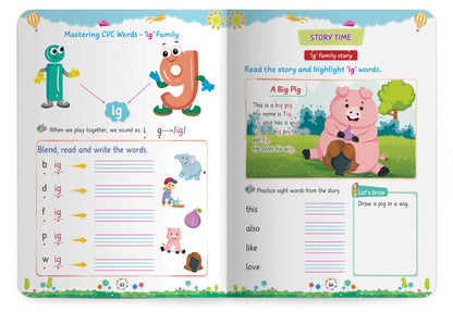 Lil Legends Incredible Phonics Level 2 Main Book for Kids | CVC Words, Short Vowels, 2 and 3 Letter Blending | Early Reading Foundation | Phonics Workbook | For UKG/ Class 1 | Age 4-6 