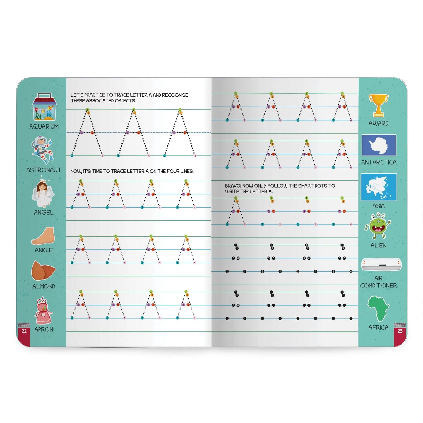 Lil Legends Writing Books Uppercase Tracing and Vocabulary Book  Level 2 for Kids | India's First Pre-writing Program | Workbook With Smart Dot Guidance | For Nursery/LKG/UKG | Age 3–5 