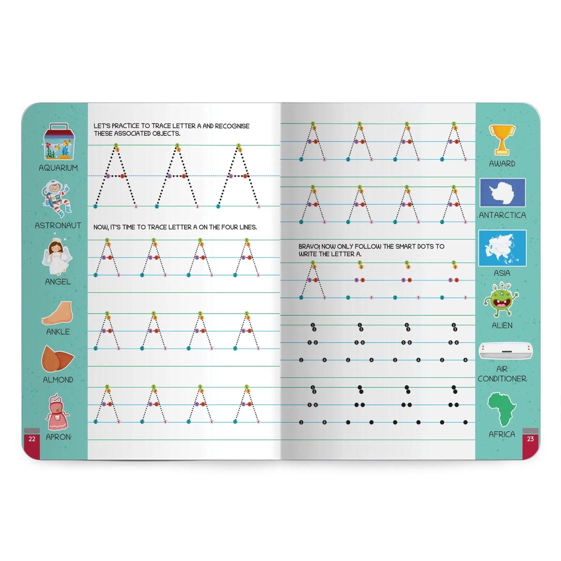 Lil Legends Writing Books Uppercase Tracing and Vocabulary Book  Level 2 for Kids | India's First Pre-writing Program | Workbook With Smart Dot Guidance | For Nursery/LKG/UKG | Age 3–5 