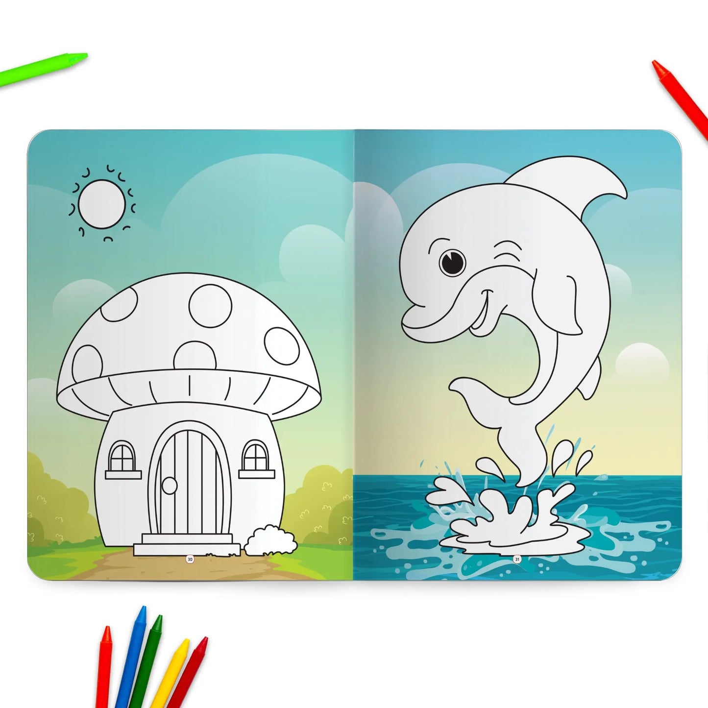Lil Legends Jumbo Colouring Book Vol 3 for Kids | Bold Outlines and Fun Designs | Nature, Animals and Fun Scenes | Big Size Colouring Activity Book | For Toddlers/LKG/UKG | Age 5+ 