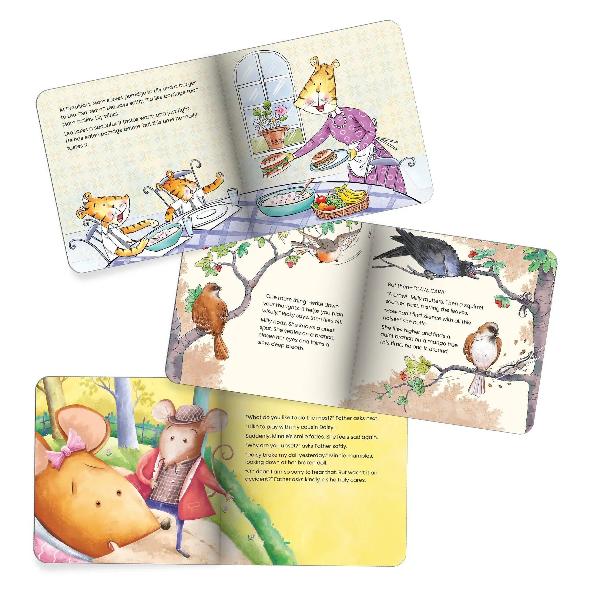 Lil Legends Mindful Moments Series -  Slow Down Leo, Troubled Milly and The Yellow Patch | Set of 3 Books for Kids | Illustrated Stories to Build Concentration and Self Control | Age 5+ 