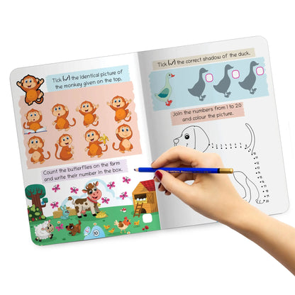 Lil Legends Books of Activities for Age 3+, 4+ and 5+ | Set of 3 Books | Puzzles, reasoning, Colouring, Counting, Matching and More | Early Learning Workbook | For UKG/Class 1 