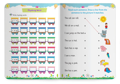 Lil Legends Incredible Phonics Level 2 Main Book and Sight Words Book | Set of 2 Books for Age 4-6 Years | CVC Words, Blending and High Frequency Words | Fun Activity Book | For UKG/Class 1 