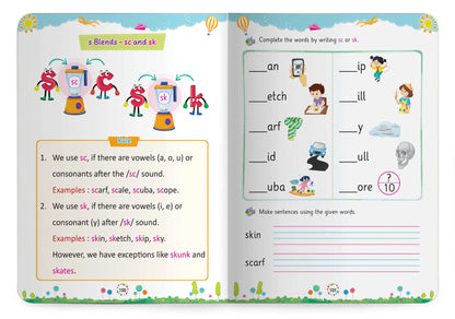Lil Legends Incredible Phonics Level 3 Main Book for Kids | Digraphs, Consonant Blends and Decodable Stories | Reading Fluency | Advanced Phonics Workbook | For Class 1 and Class 2 | Age 5-7 