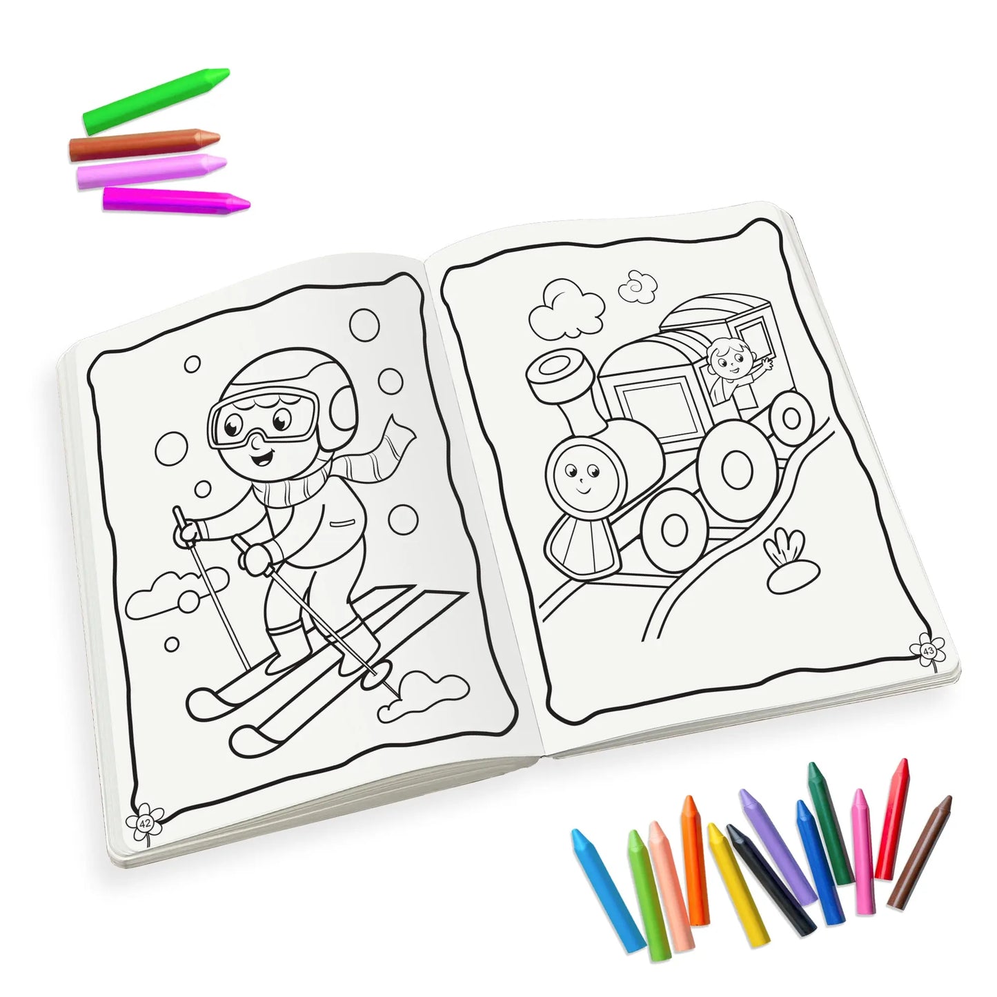 Lil Legends Book Of Crayon Colouring for Kids | Builds Focus, Creativity and Colour Recognition | Colouring Activity Book with Detailed Designs | For UKG/Class 1 | Age 5+ 