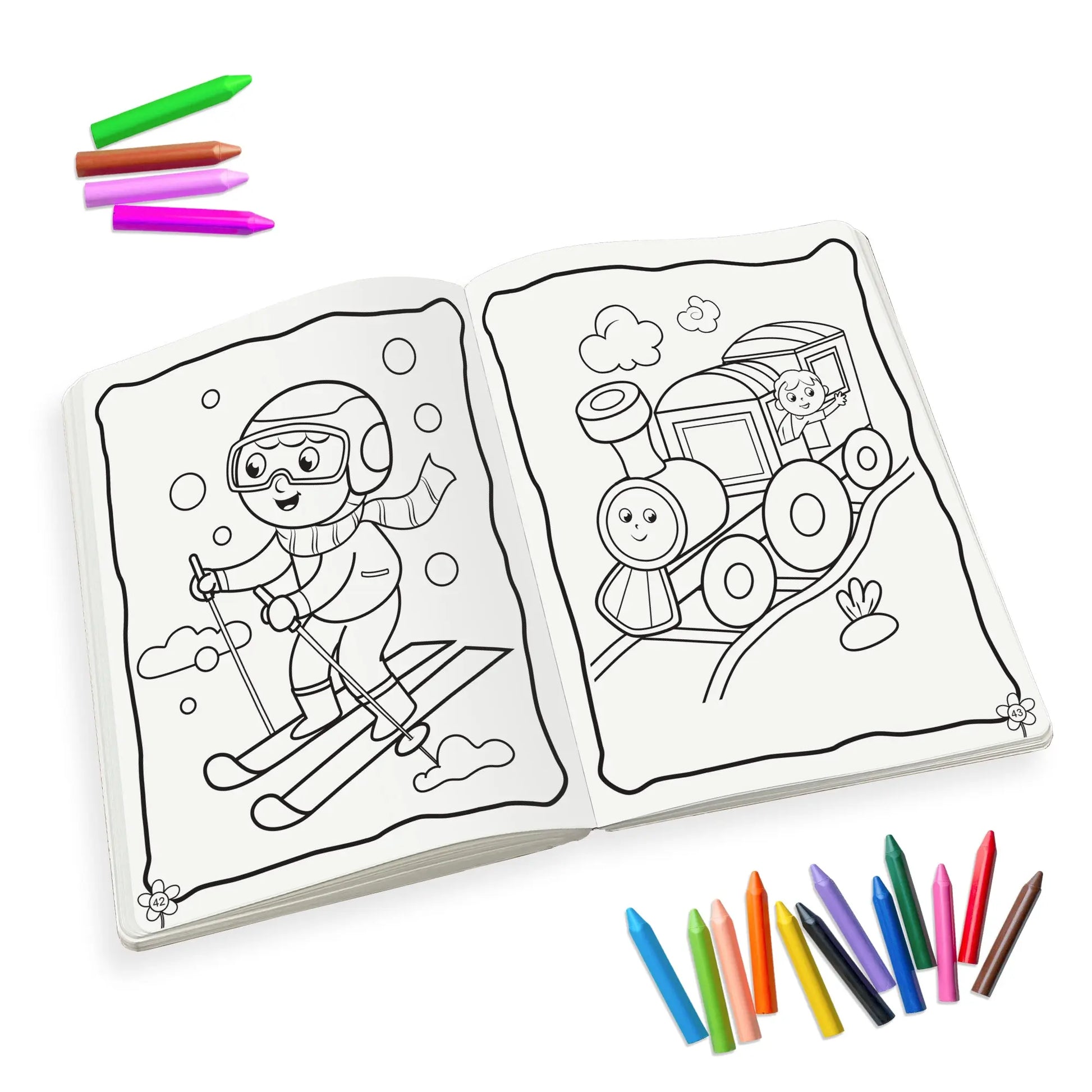 Lil Legends Book Of Crayon Colouring for Kids | Builds Focus, Creativity and Colour Recognition | Colouring Activity Book with Detailed Designs | For UKG/Class 1 | Age 5+ 