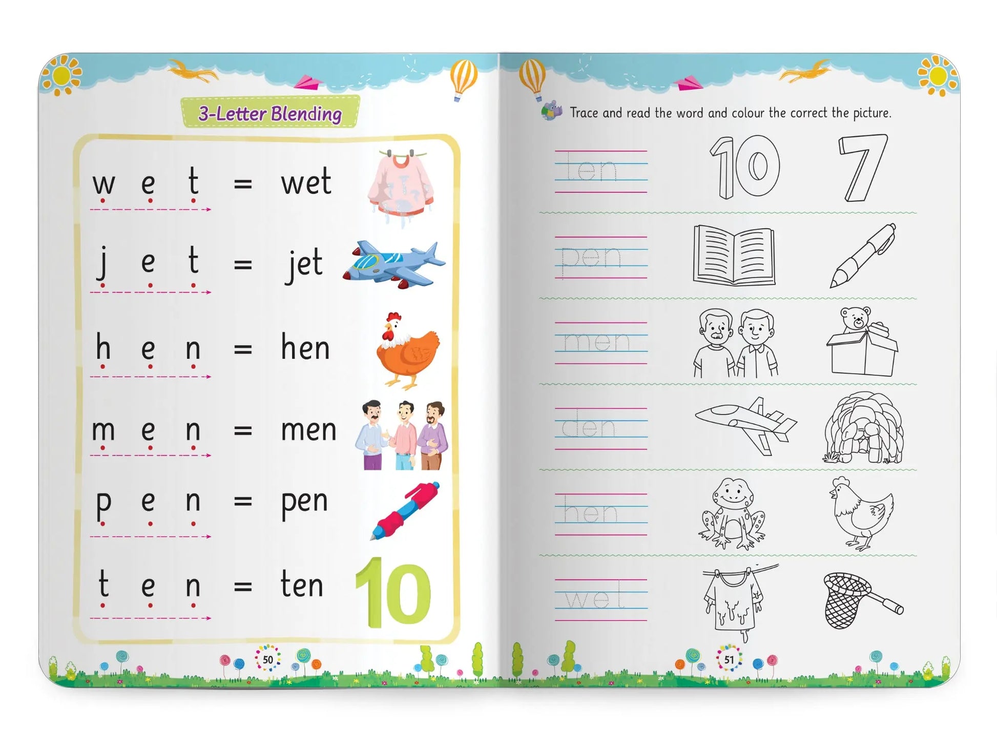 Lil Legends Incredible Phonics Level 1 Main Book Part 1, Part 2 and Sight Words Book | Set of 3 for Age 3-5 Years | Letter Sounds, High Frequency Words and Fun Activities | For Nursery/LKG/UKG 