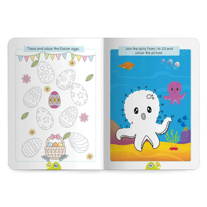 Lil Legends Book of Activities for Age 4+ | Fun Learning Workbook with Tracing, Writing, Colouring Matching, Puzzles and More | Early Learning Activity Book | For LKG/UKG/Class 1 