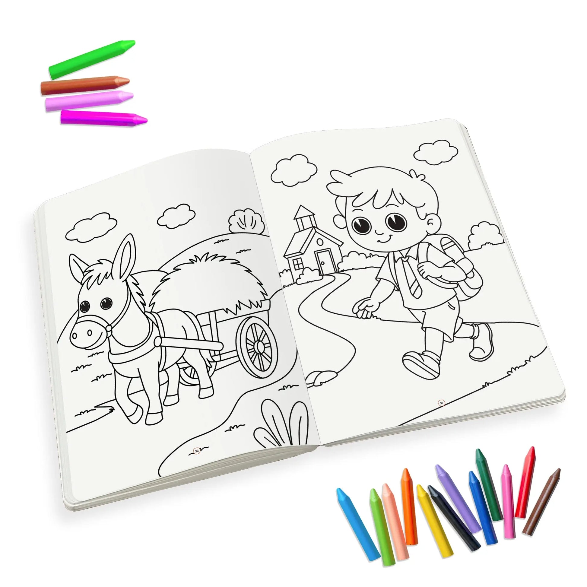 Lil Legends Jumbo Colouring Book Vol 4 for Kids | Bold Outlines and Fun Designs | Transport, Toys and Outdoor Scenes | Big Size Colouring Activity Book | For UKG/Class 1 | Age 5+ 