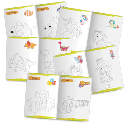 Lil Legends Books Of Copy Colouring Set of 5 Books for Kids | Dinosaurs, Unicorns, Toys, Fairies and Underwater World | Fun Activities and Vocabulary Booster | For LKG/UKG | Age 3+ 