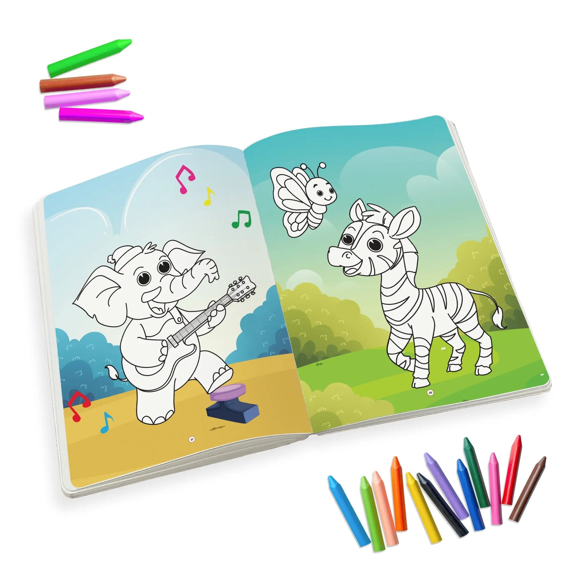 Lil Legends Jumbo Colouring Book Vol 3 for Kids | Bold Outlines and Fun Designs | Nature, Animals and Fun Scenes | Big Size Colouring Activity Book | For Toddlers/LKG/UKG | Age 5+ 