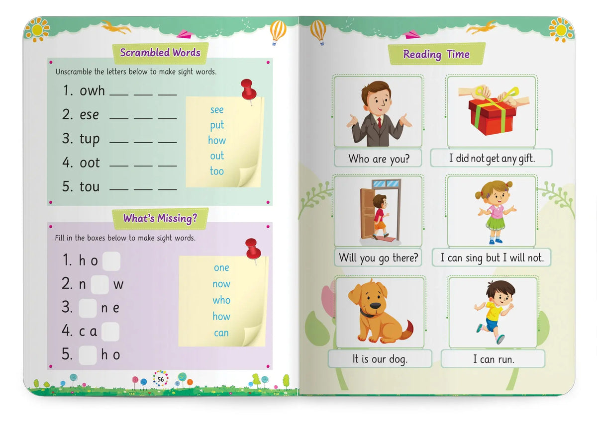 Lil Legends  Incredible Phonics  Level 2 Sight Words Book for Kids | High Frequency Words and Reading Practice | Vocabulary and Activity Book | For UKG and Class 1 | Age 4-6 