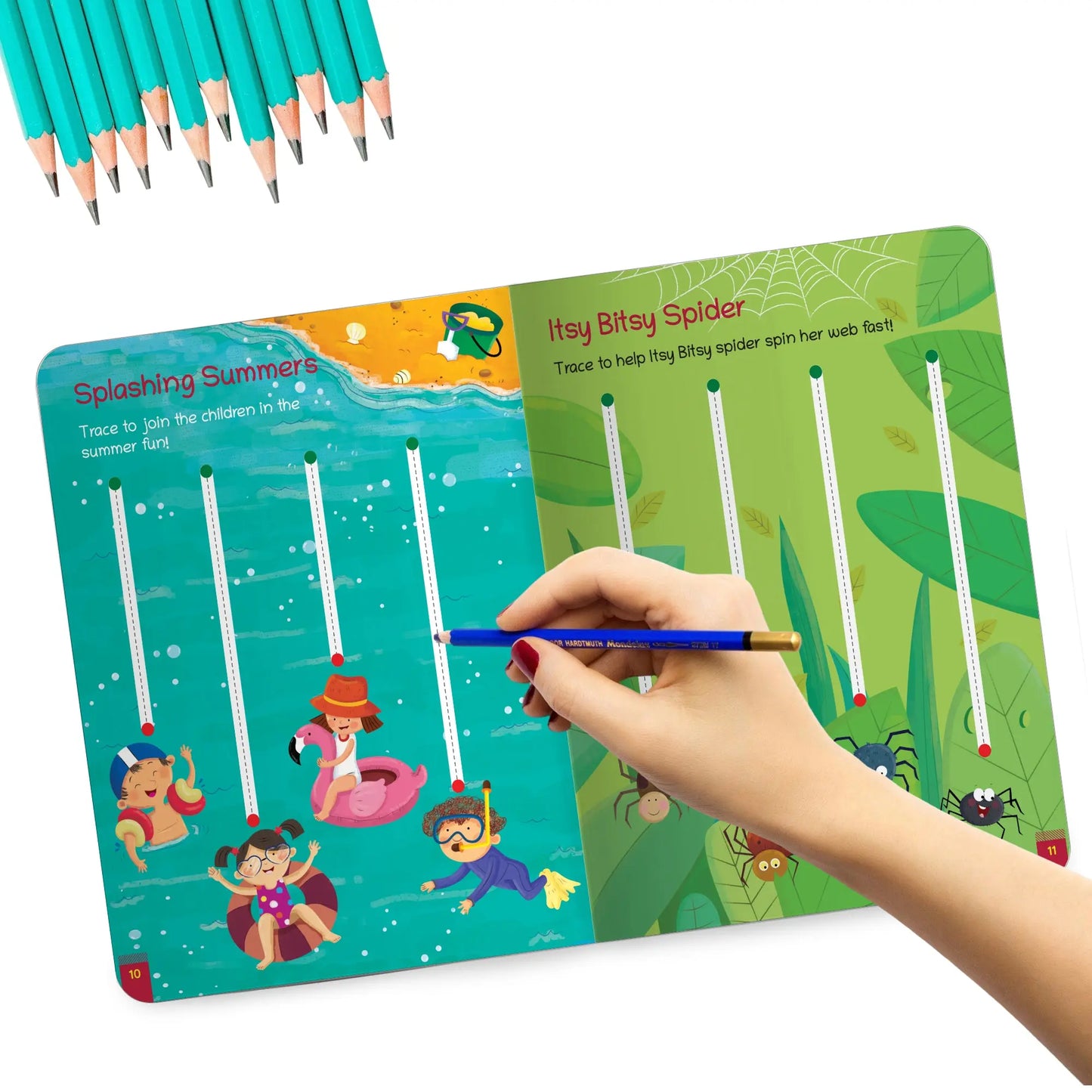 Lil Legends Writing Books Set of 4 Books | India's First Pre-Writing Program | Patterns, Numbers and Uppercase Tracing, Fun Activities and Vocabulary | For Nursery/LKG/UKG | Age 2–5 