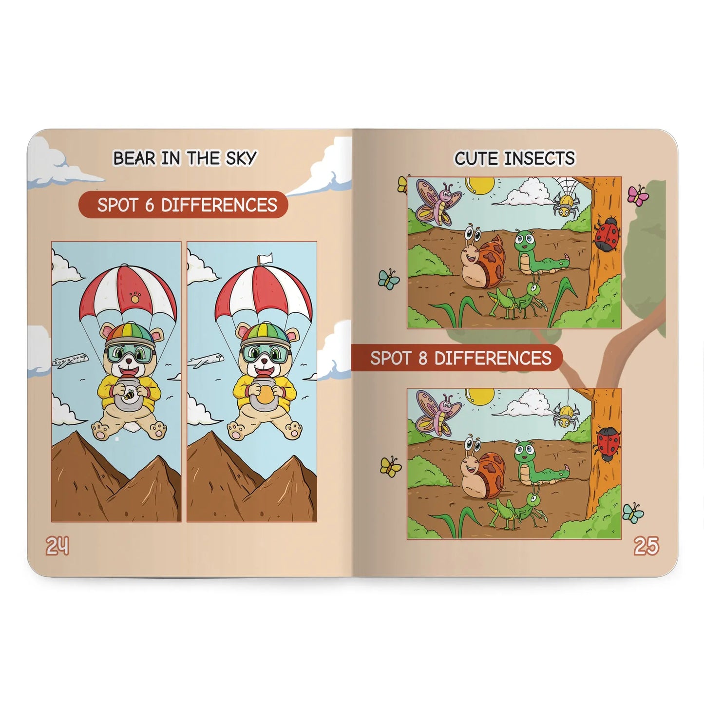 Lil Legends Interactive Learning Activity Book Combo Set of 2 for Kids Age 4+ Years - Spot the Difference & Word Search Puzzles | Brain Games to Boost Vocabulary, Observation & Critical Thinking 