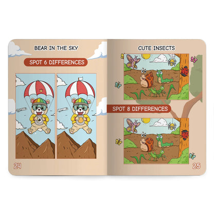 Lil Legends Interactive Learning Activity Book Combo Set of 2 for Kids Age 4+ Years - Spot the Difference & Word Search Puzzles | Brain Games to Boost Vocabulary, Observation & Critical Thinking 