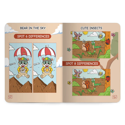 Lil Legends Interactive Learning Activity Books, Set of 2 for Kids Age 4+ Years | Spot the Differences and Word Search Puzzles | Brain Games to Boost Vocabulary and Observation 