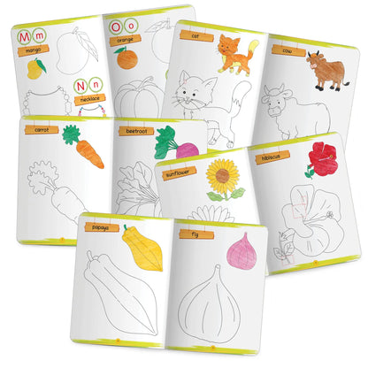 Lil Legends Books of Copy Colouring Set of 5 Books for  Kids | Animals, Alphabets, Vegetables, Flowers and Fruits | Fun Activities and Vocabulary Booster for Kids | For LKG/UKG |  Age 3+ 
