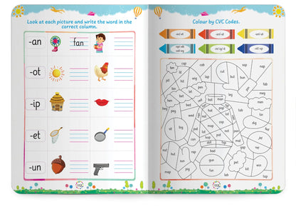 Lil Legends Incredible Phonics Level 2 Main Book for Kids | CVC Words, Short Vowels, 2 and 3 Letter Blending | Early Reading Foundation | Phonics Workbook | For UKG/ Class 1 | Age 4-6 