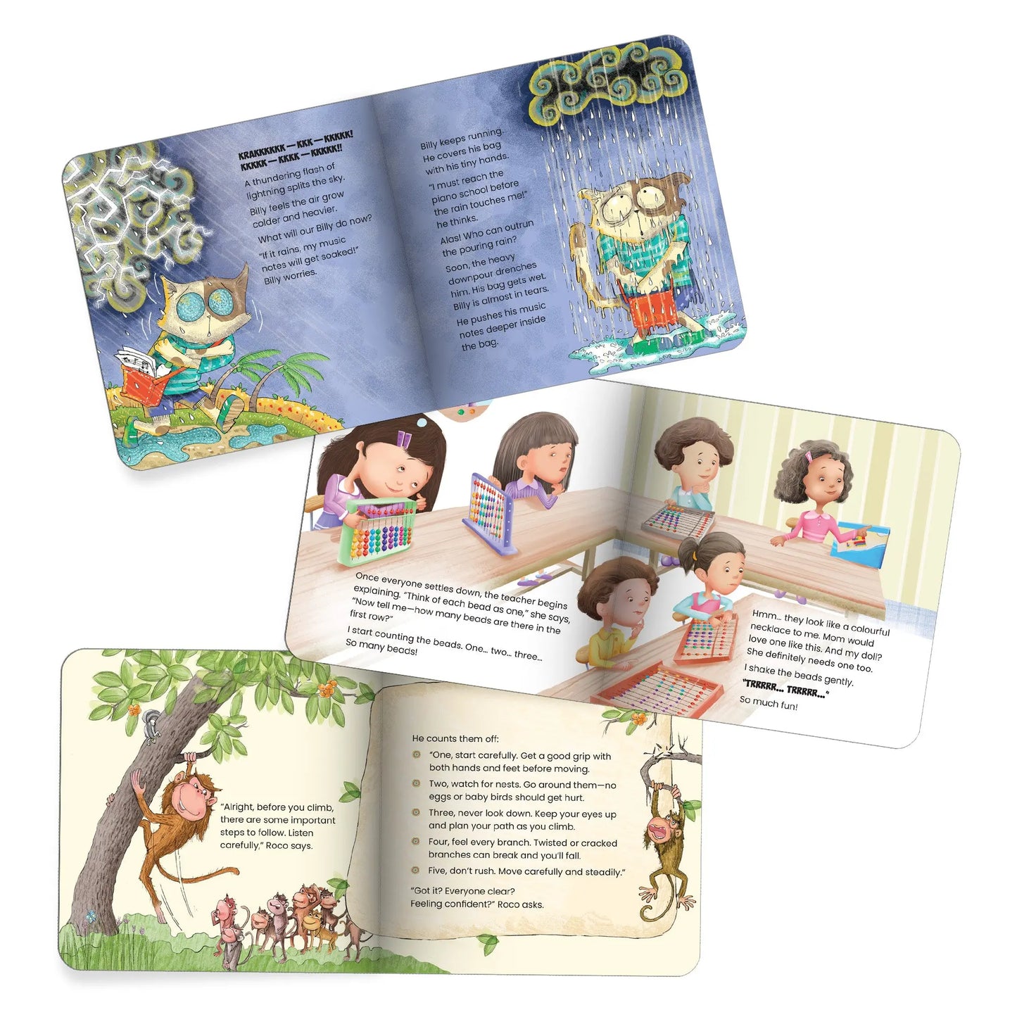 Lil Legends Mindful Moments Series - Wake Up Billy, Skilful Climbers and The Abacus Class | Set of 3 Books for Kids | Illustrated Stories to Build Concentration and Attention | Age 5+ 