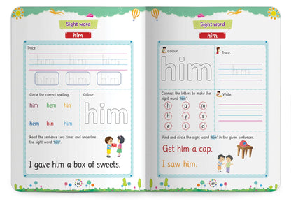 Lil Legends Incredible Phonics Level 1 Sight Words Book for Kids | High Frequency Words and CVC Words | English Reading and Activity Book | For Nursery/LKG |  Age 3-5 