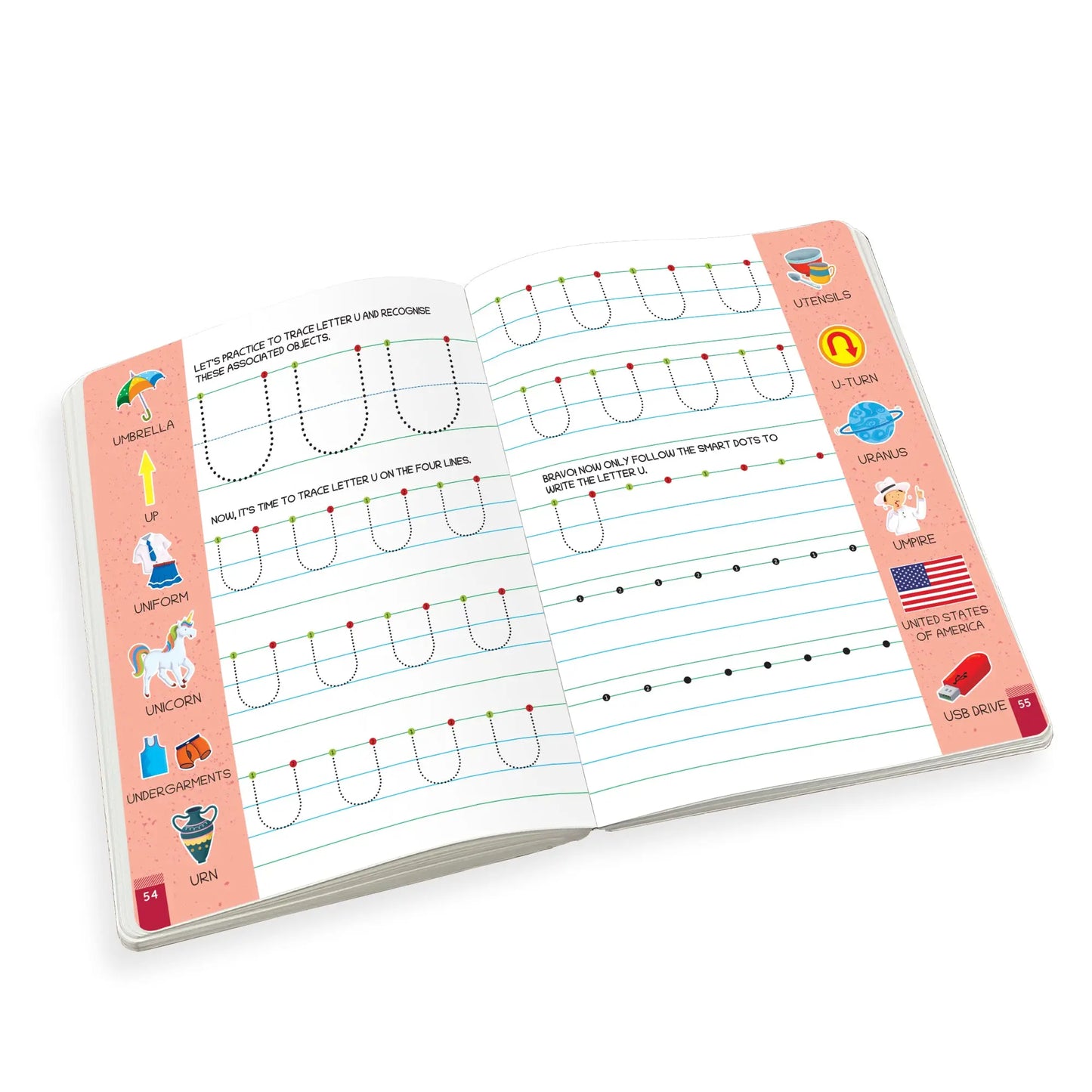 Lil Legends Writing Books Uppercase Tracing and Vocabulary Book  Level 2 for Kids | India's First Pre-writing Program | Workbook With Smart Dot Guidance | For Nursery/LKG/UKG | Age 3–5 
