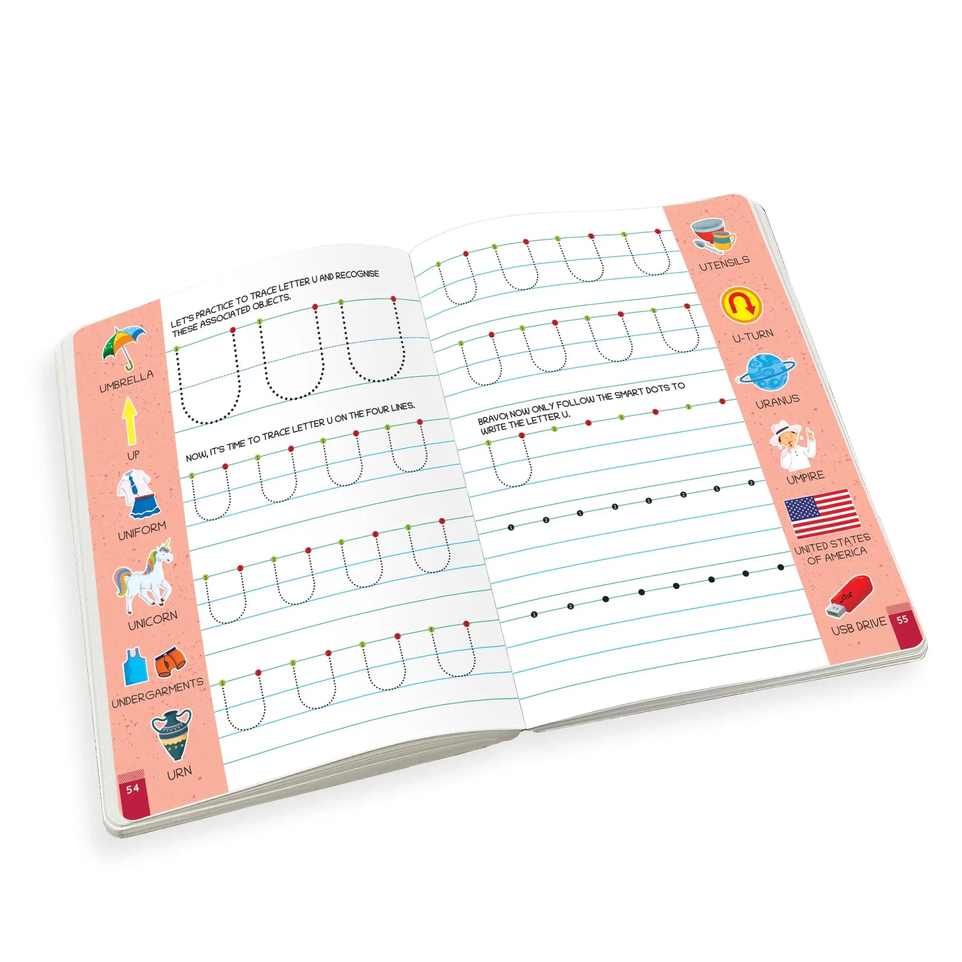 Lil Legends Writing Books Uppercase Tracing and Vocabulary Book  Level 2 for Kids | India's First Pre-writing Program | Workbook With Smart Dot Guidance | For Nursery/LKG/UKG | Age 3–5 