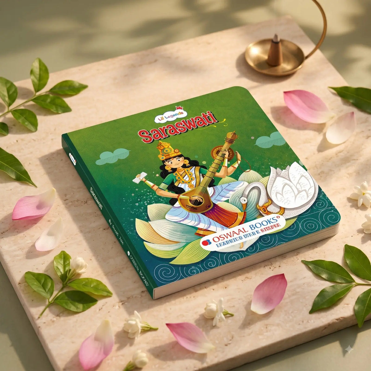 Lil Legends My Little Board Book of Mythological Tales of Goddess Saraswati for Kids Age 3+ Years | Enchanting Indian Stories with Colourful Illustrations | Hindu Mythology Picture Book 
