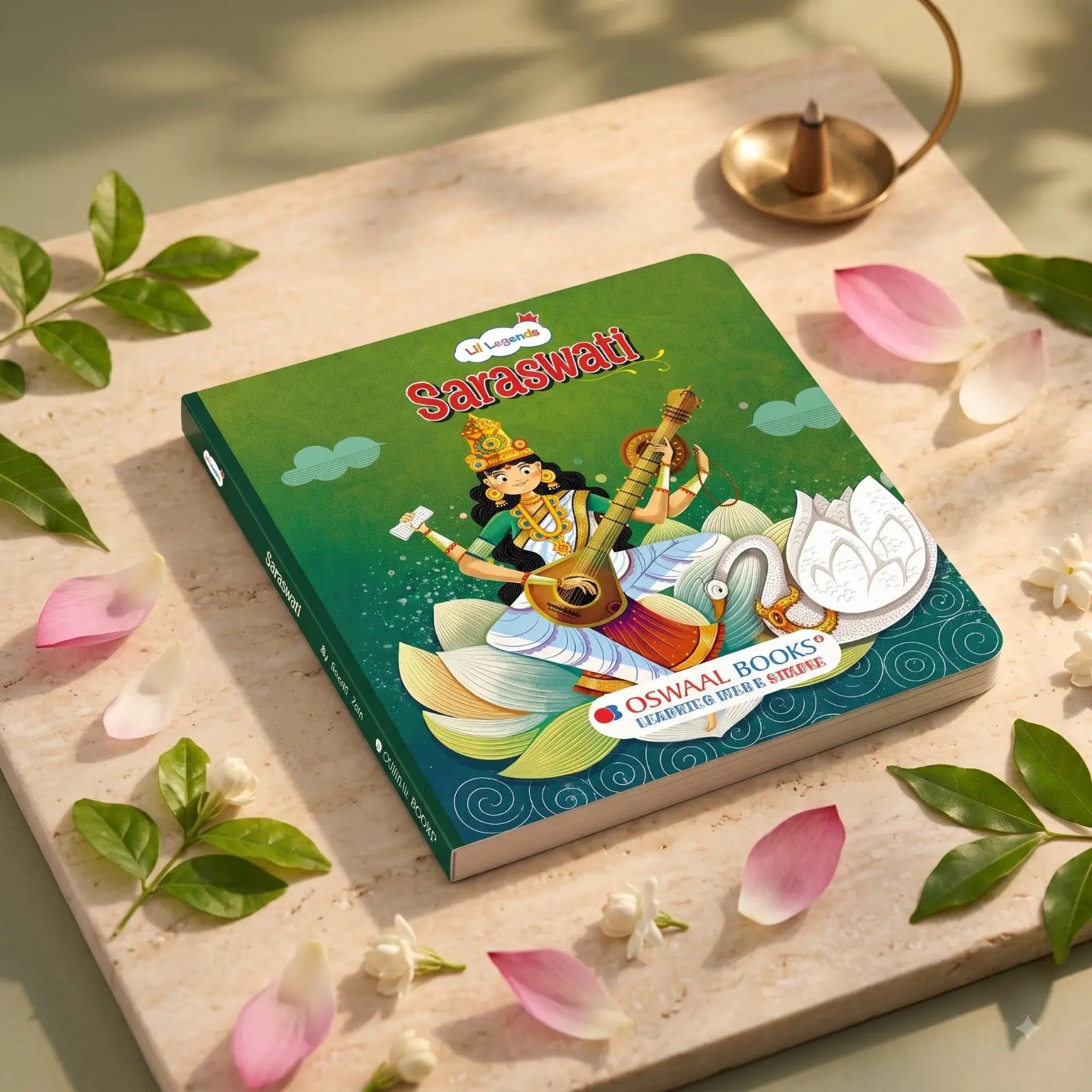 Lil Legends My Little Board Book of Mythological Tales of Goddess Saraswati for Kids Age 3+ Years | Enchanting Indian Stories with Colourful Illustrations | Hindu Mythology Picture Book 