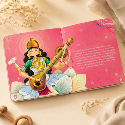 Lil Legends My Little Board Book of Mythological Tales of Goddess Saraswati for Kids Age 3+ Years | Enchanting Indian Stories with Colourful Illustrations | Hindu Mythology Picture Book 